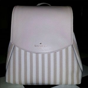 Kate spade small breezy mulberry striped backpack